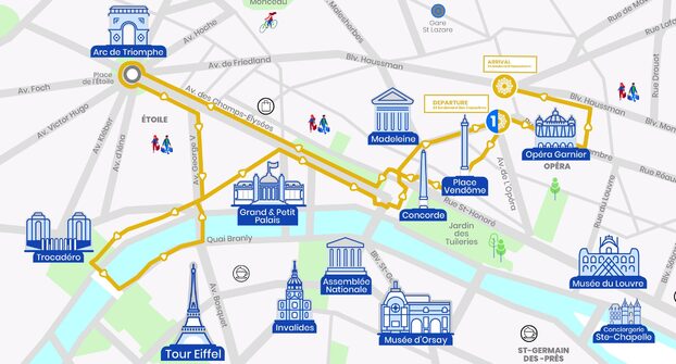 Рождественские огни Tootbus Paris в Париже
